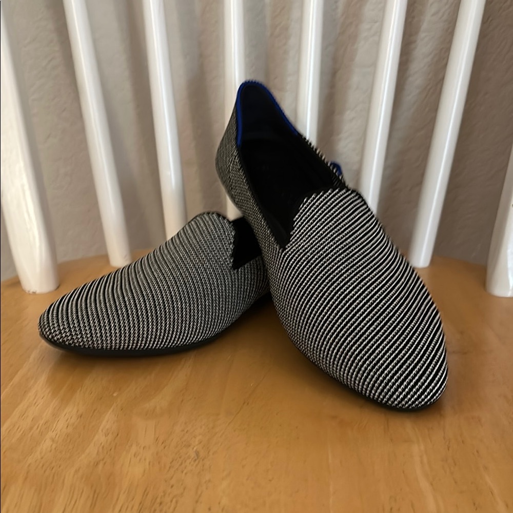 Rothy's Almond Loafer, black and white
